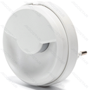 LED Night light Mains Light sensitive induced Round PC&PS White
