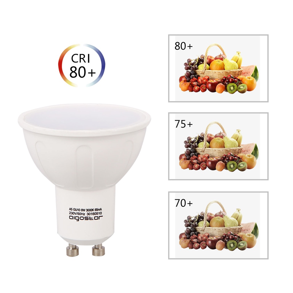 Aigostar LED A5 GU10 8W 3000K 640Lm