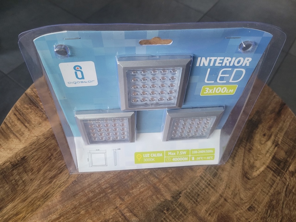 Aigostar Led Meubilair 7.5W 3000K 3X100lm SQUARE  kastverlichting