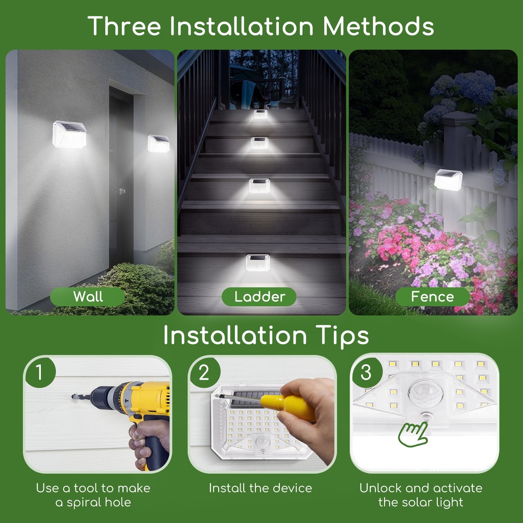 Aigostar Solar wandlamp  met sensor