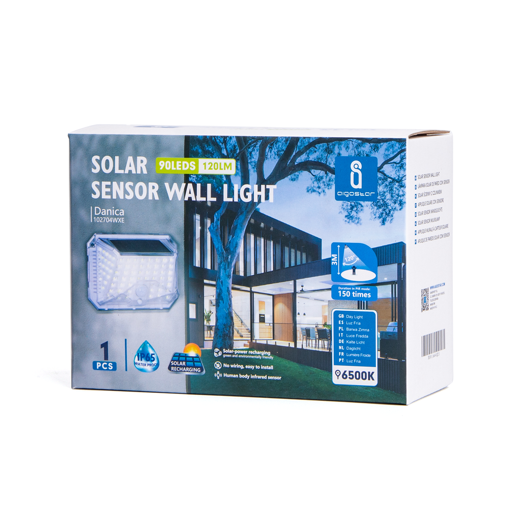 Aigostar Solar wandlamp  met sensor