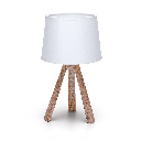 Aigostar Tafellamp Hars E14 Bruin met witte lampenkap