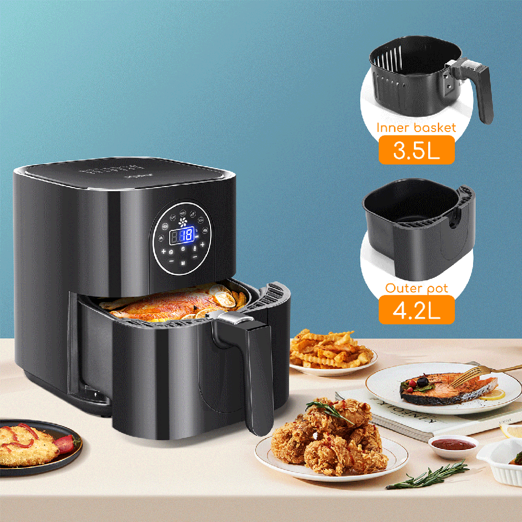 Aigostar Airfryer elektronische heteluchtfriteuse 1500W 3,5L