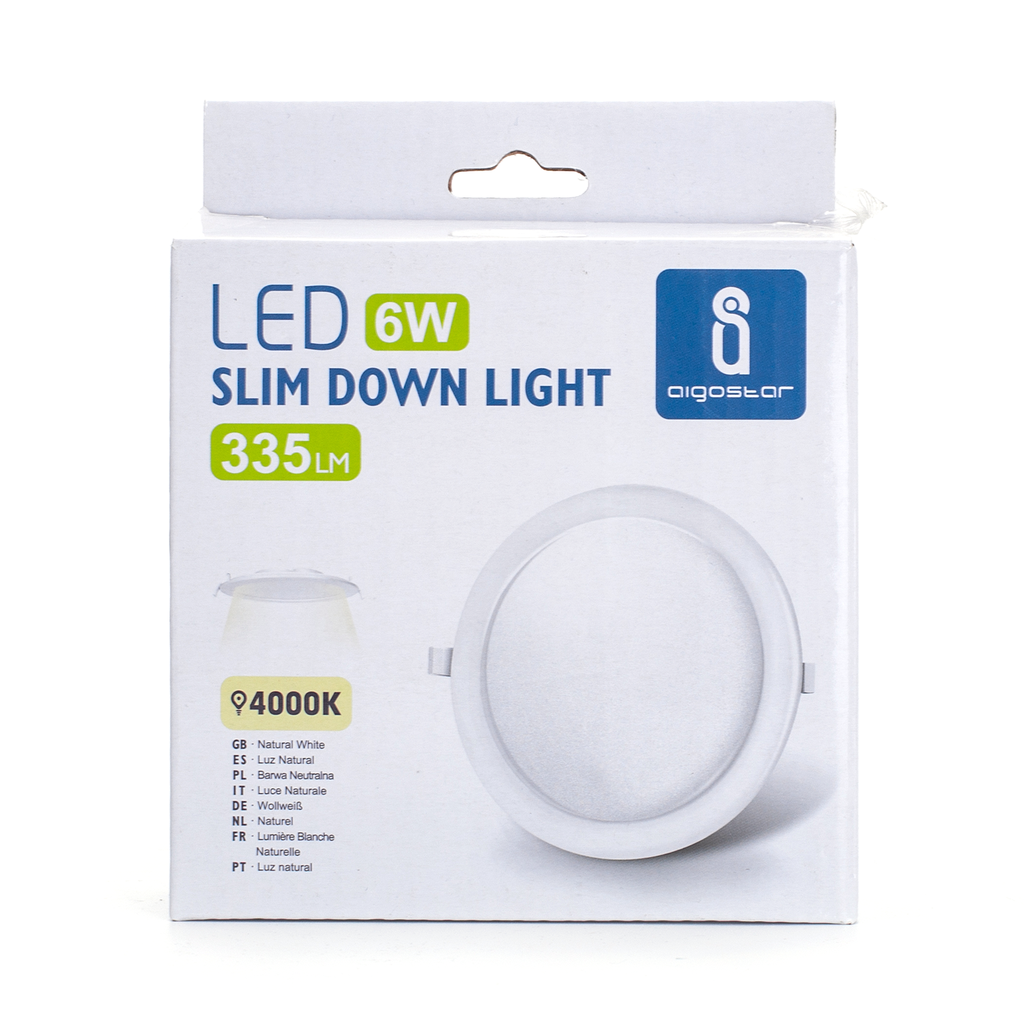 Aigostar E6 LED Ultradunne Inbouw Downlight Rond 6W 4000K