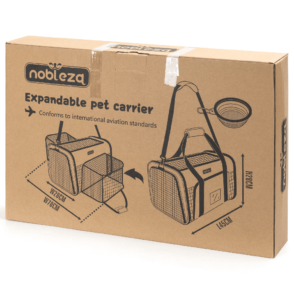 Aigostar Pet carrier Double side expandable L45*W70*H28cm Grey