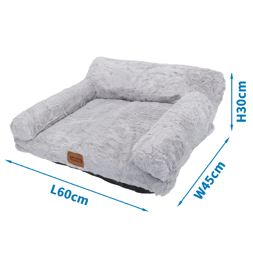 Aigostar Cat sofa Detachable Fur imitation L60*W45*H30cm Grey