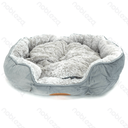 Aigostar Donkergrijze ronde huisdierenmand 51x48x15cm