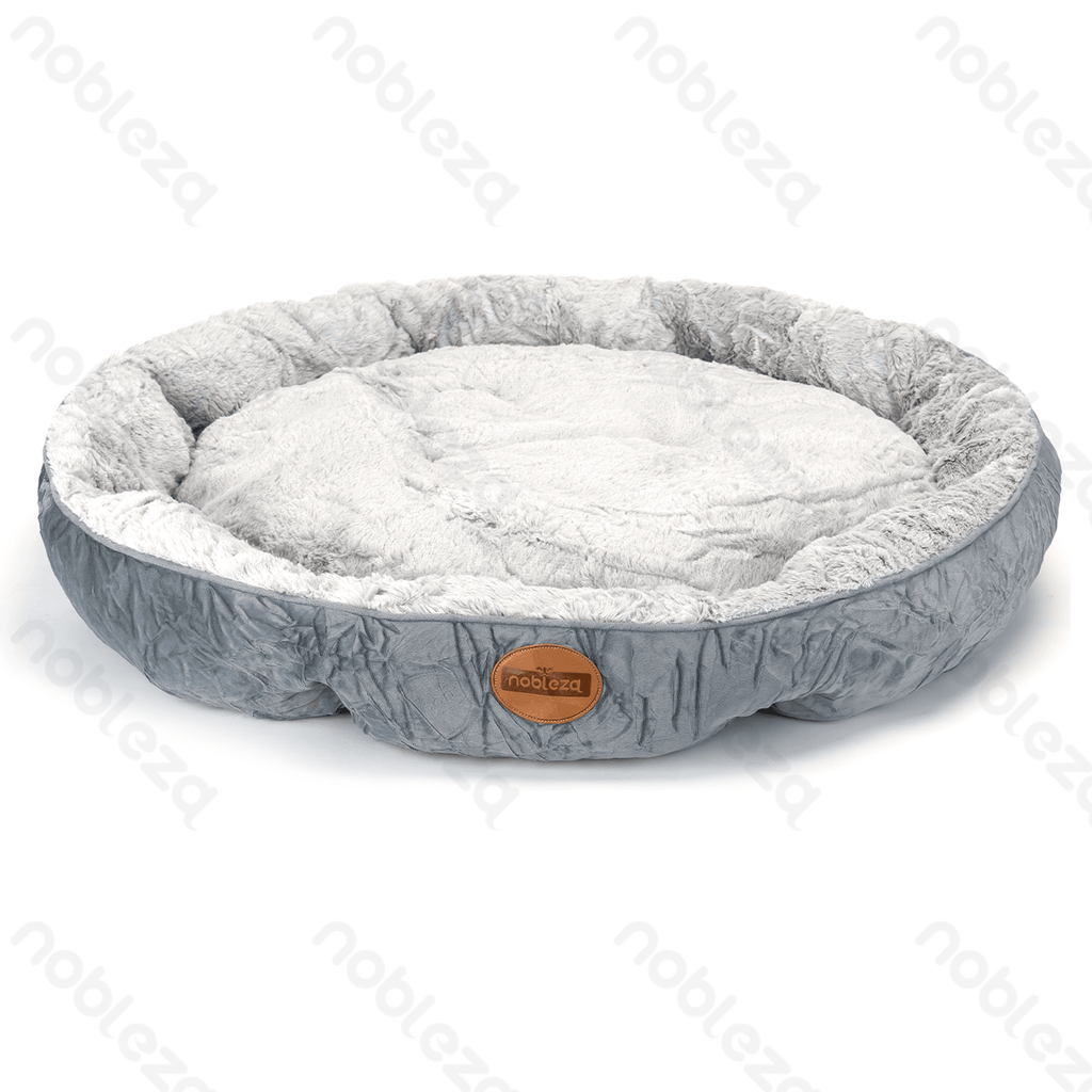 Aigostar Kleurblok PV fluwelen rond huisdierbed D80*H18CM