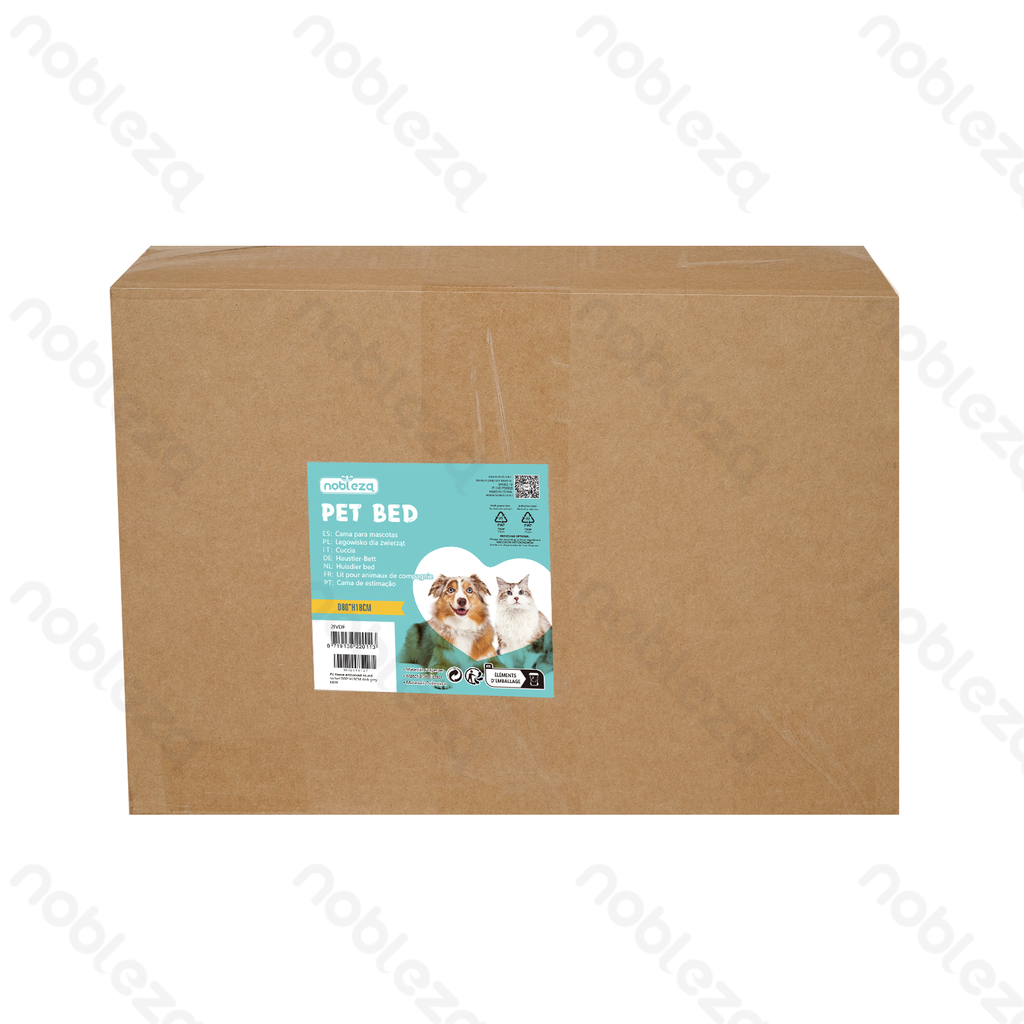 Aigostar Kleurblok PV fluwelen rond huisdierbed D80*H18CM