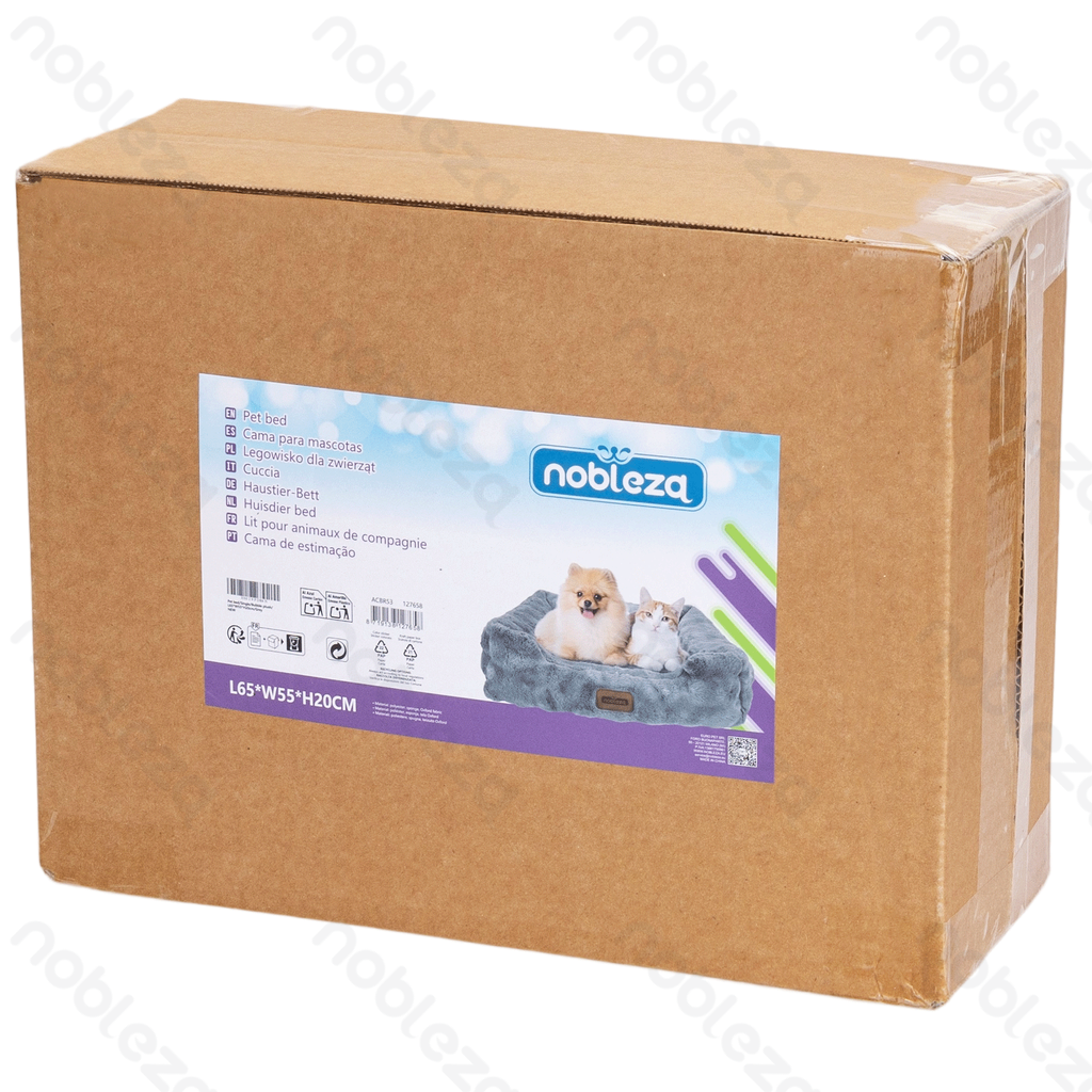 Aigostar Pet bed Single Bubble plush L65*W55*H20cm Grey