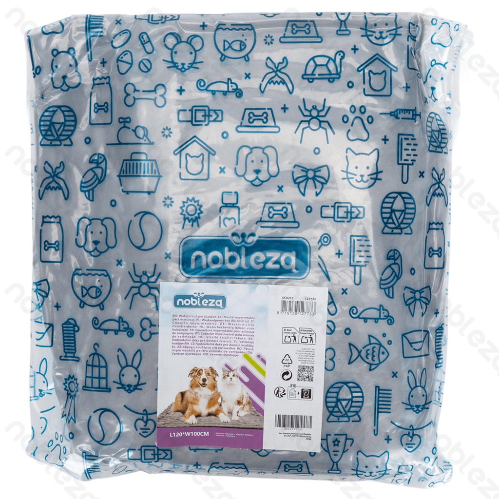 Aigostar Pet blanket Waterproof Bubble plush L120*W100cm Grey