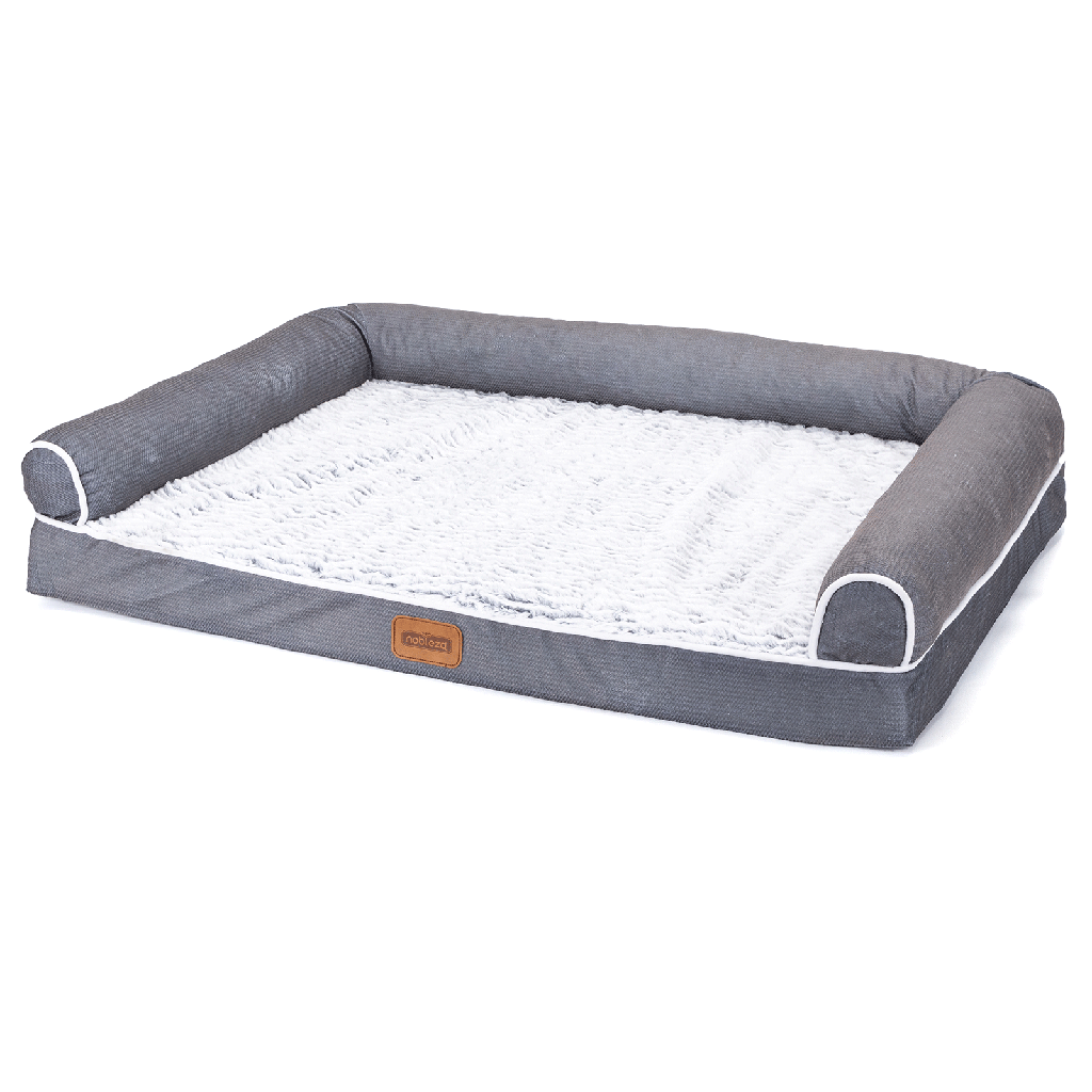 Aigostar Pet sofa PV plush&Egg cotton L127*W91*H20cm Grey