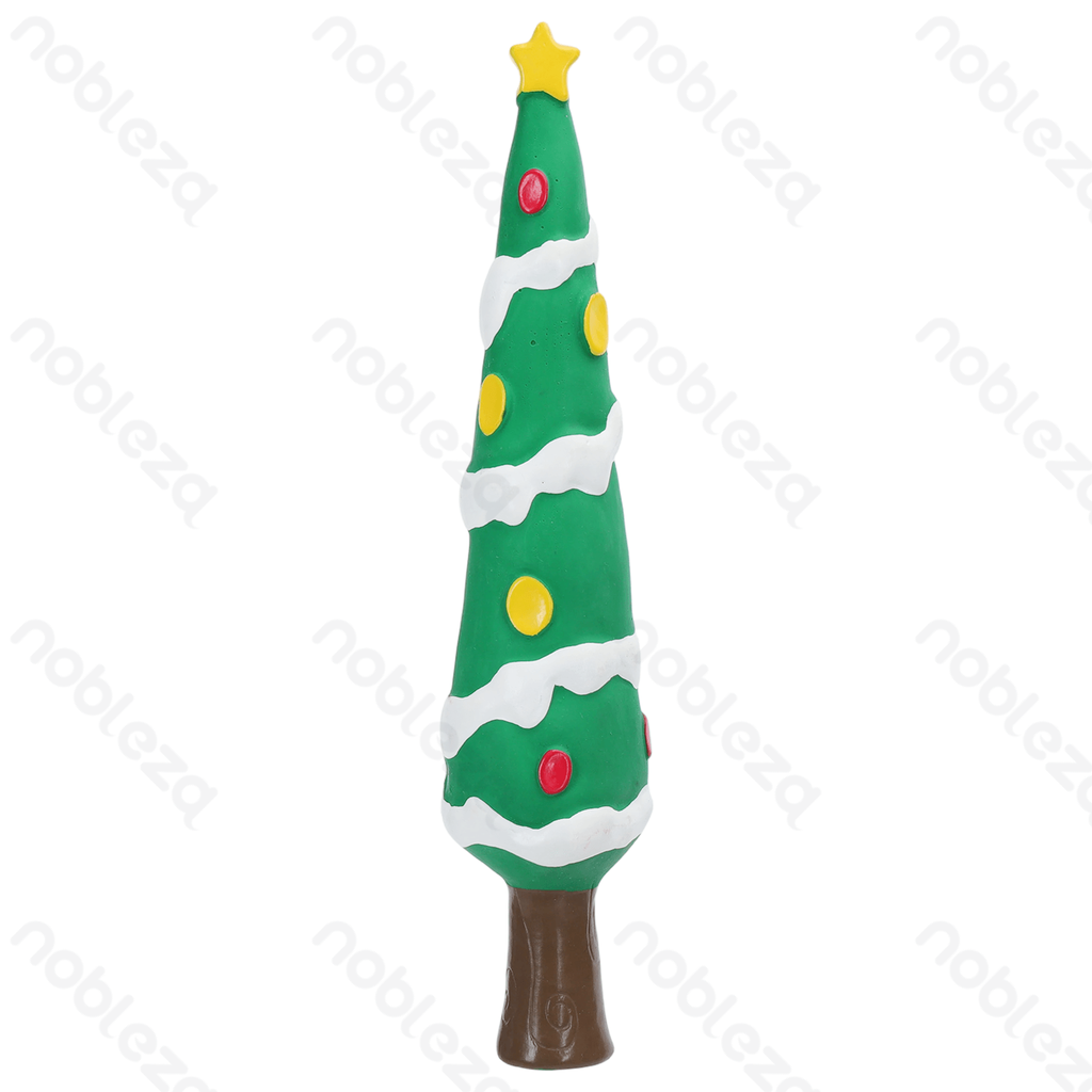 Aigostar Squeaky rubber toy Christmas tree L21*W5*H5CM Green&White