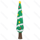 Aigostar Squeaky rubber toy Christmas tree L21*W5*H5CM Green&White