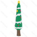Aigostar Squeaky rubber toy Christmas tree L21*W5*H5CM Green&White