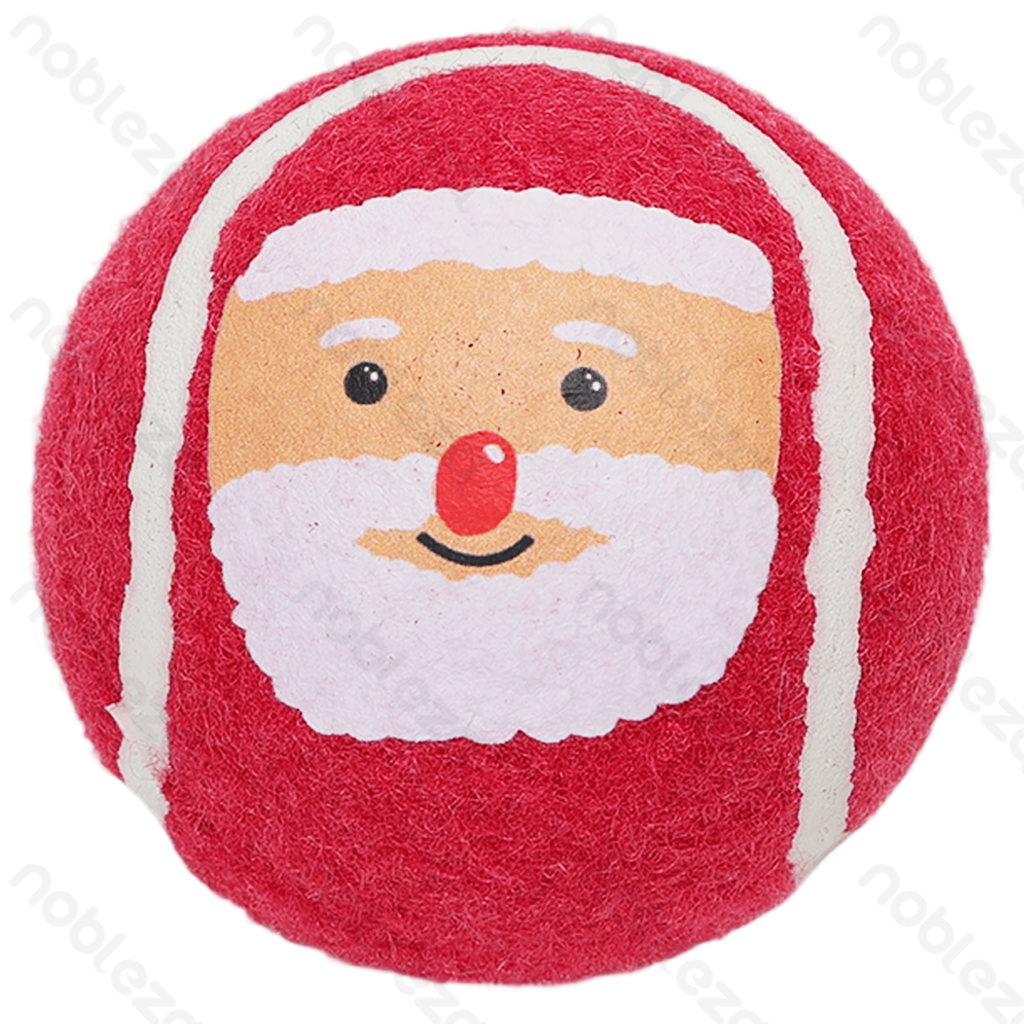 Aigostar Toy tennis ball Christmas set of 3 D6.4CM Red&White