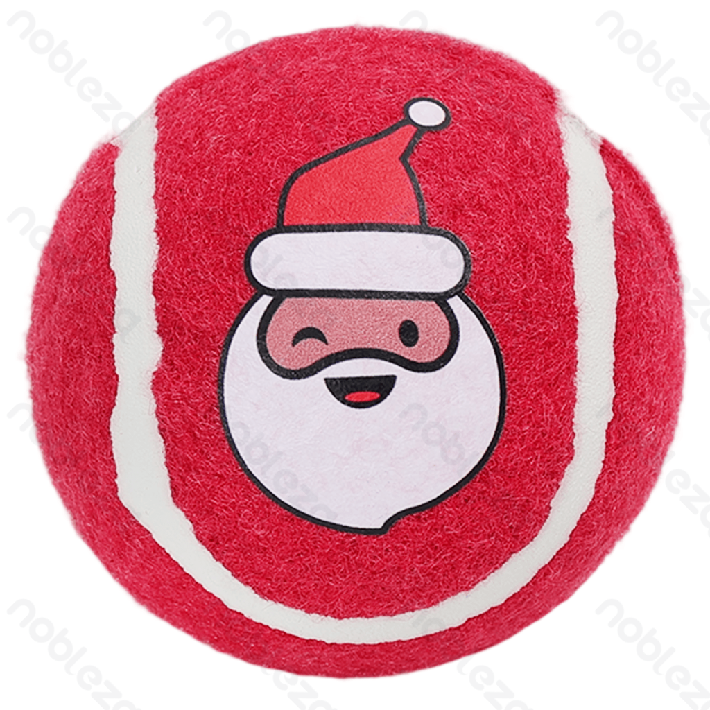 Aigostar Toy tennis ball Christmas set of 3 D6.4CM Red&White