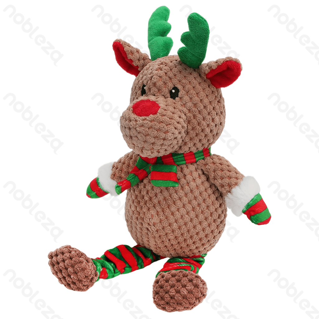 Aigostar Plush toys Deer L22*W11*H36CM Brown&Red