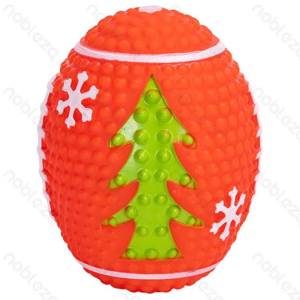 Aigostar Squeaky rubber toy Rugby ball L11*W8.5CM Red