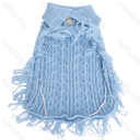Aigostar Fringe button lapel sweater S-25cm Brown Grey Blue