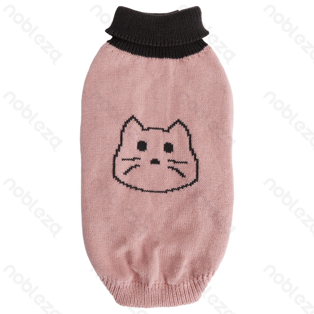 Aigostar Animal pattern high-neck sweater L-35cm Green&Blue Pink&Brown Apricot&Brown