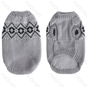 Aigostar Geometric jacquard flat collar sweater XXL-45cm Grey Blue Beige