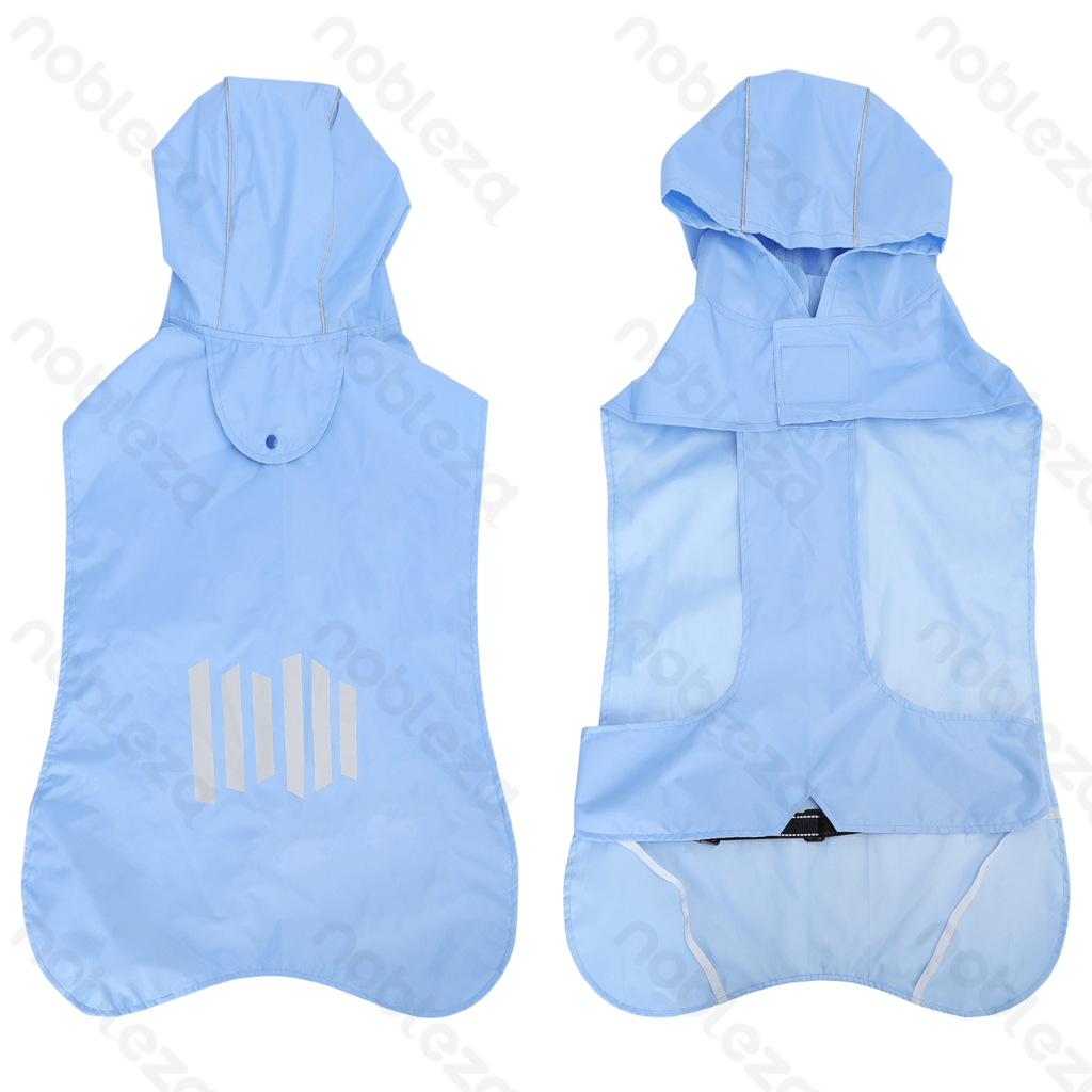 Aigostar Reflective webbing hooded raincoat 4XL-60cm Green Blue Pink