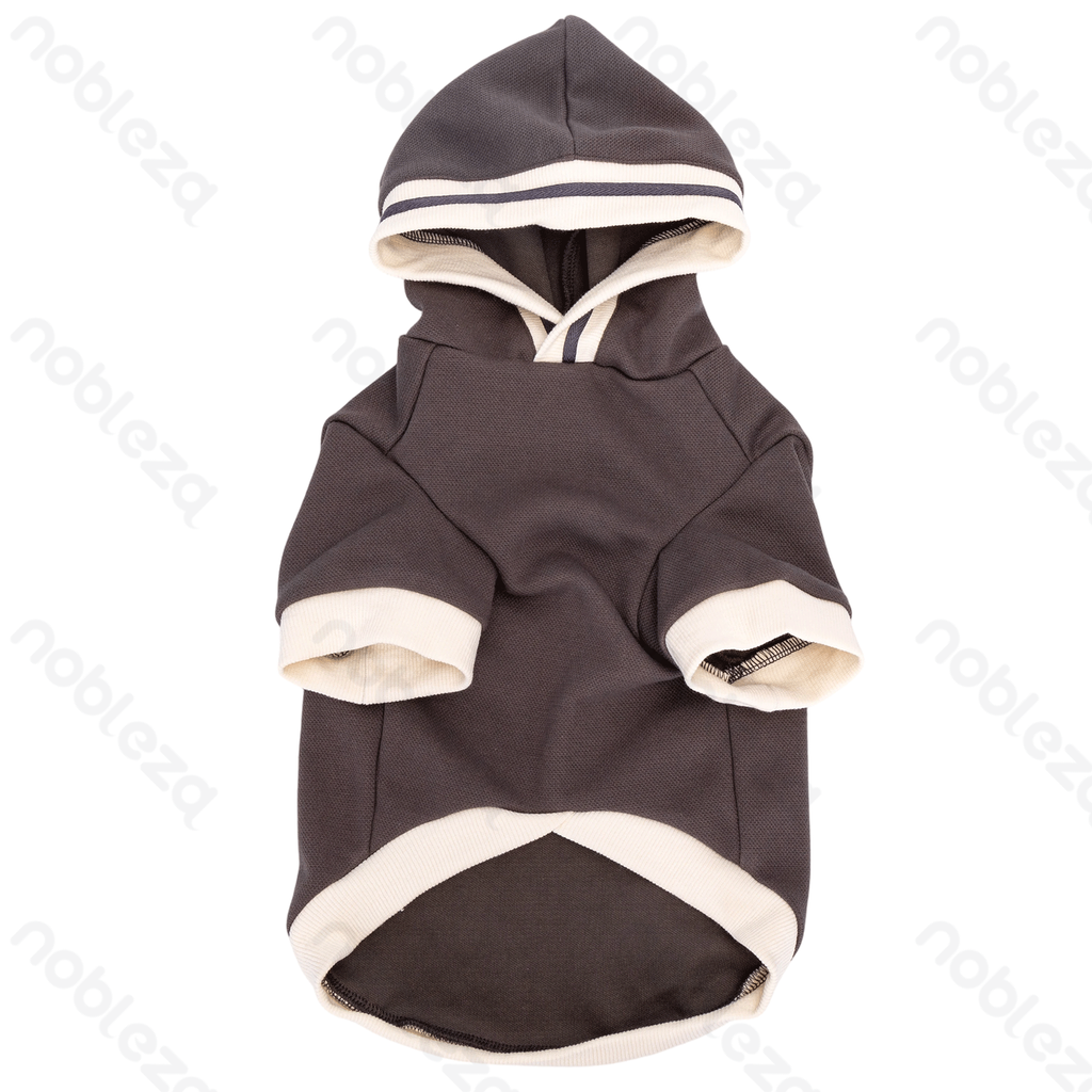 Aigostar Ribbed pocket hooded sweatshirt L-35cm Beige Grey Brown