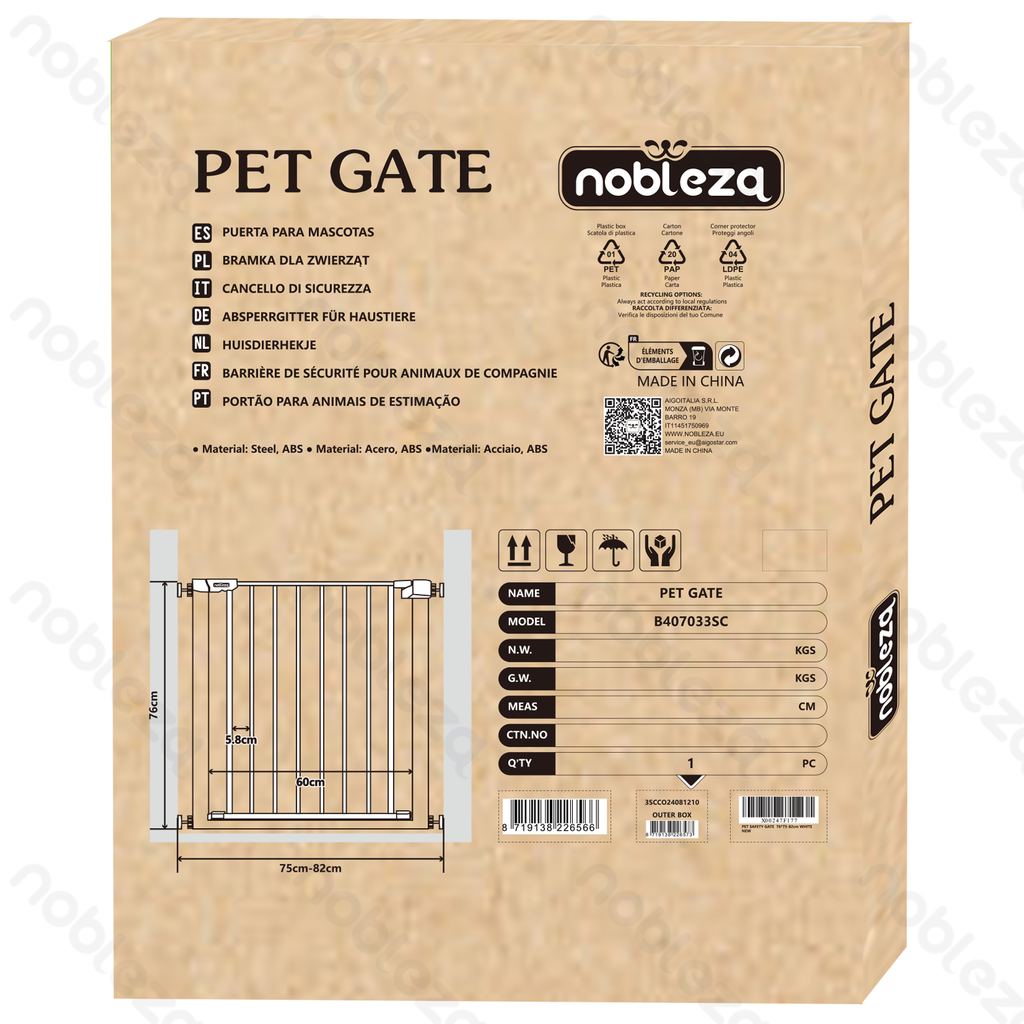 Aigostar Huisdier veiligheidshek 76*75-82CM