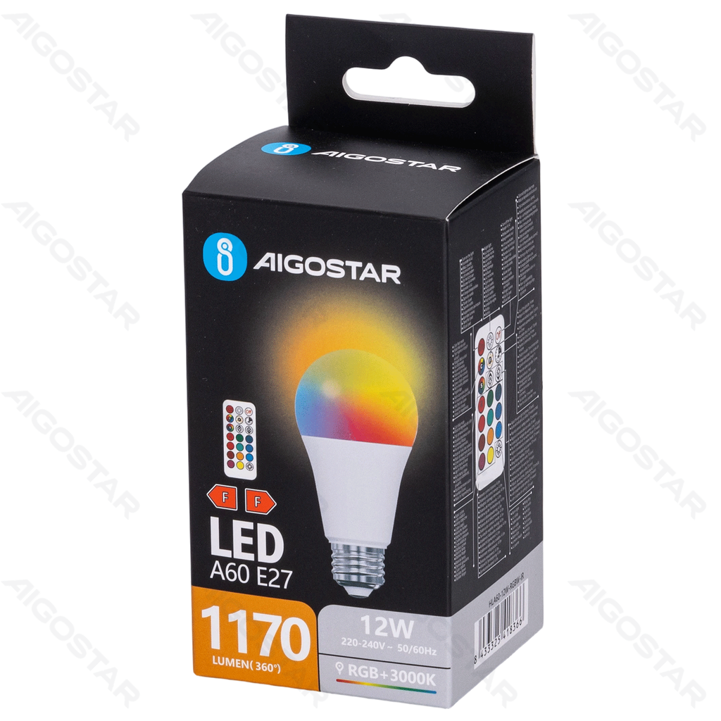 Aigostar LED Bulbs A60 E27 12W RGB
