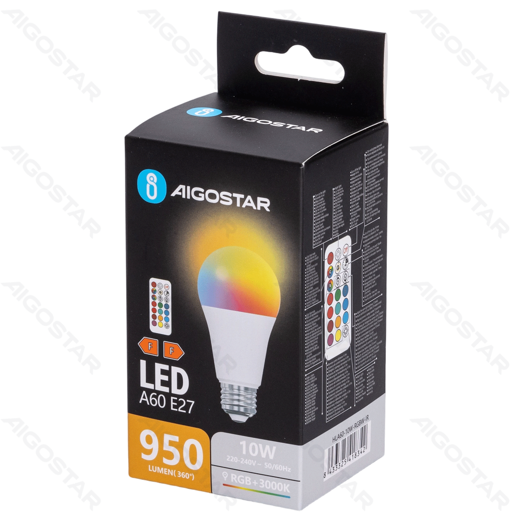 Aigostar LED Bulbs A60 E27 10W RGB