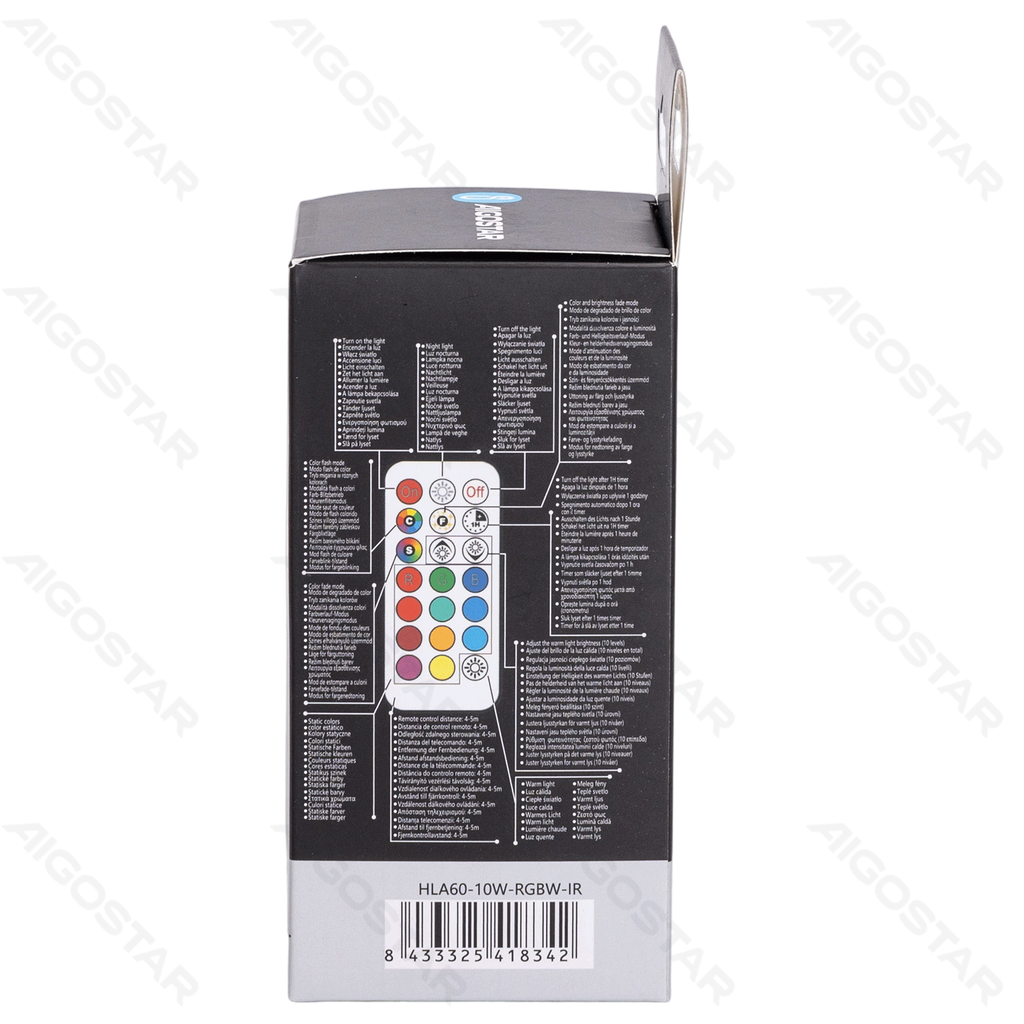 Aigostar LED Bulbs A60 E27 10W RGB