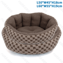 Aigostar Geruite bankkussen tweedelige set L55*B40*H18cm/L65*B50*H20cm