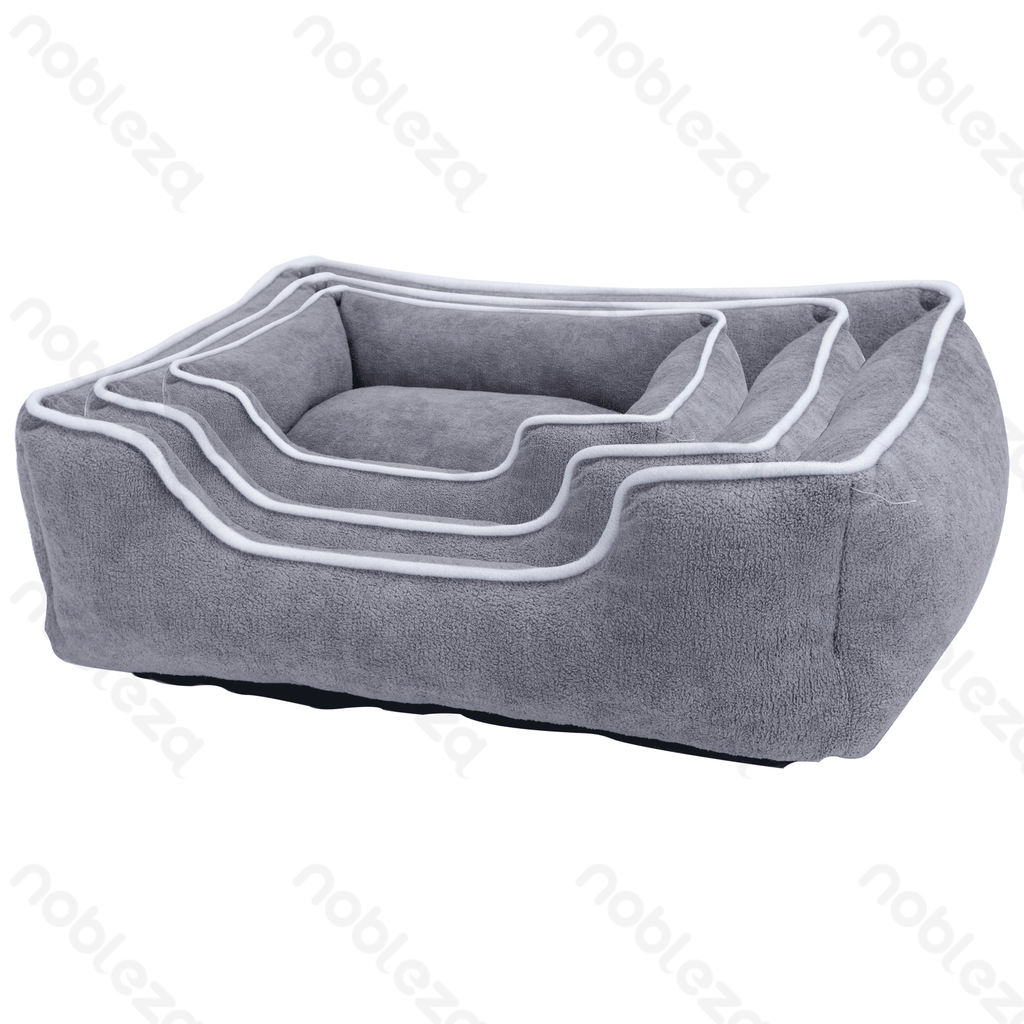 Aigostar Driedelige set met effen vierkant nest L47*B37*H16cm/L60*B48*H18cm/L75*B60*H20cm