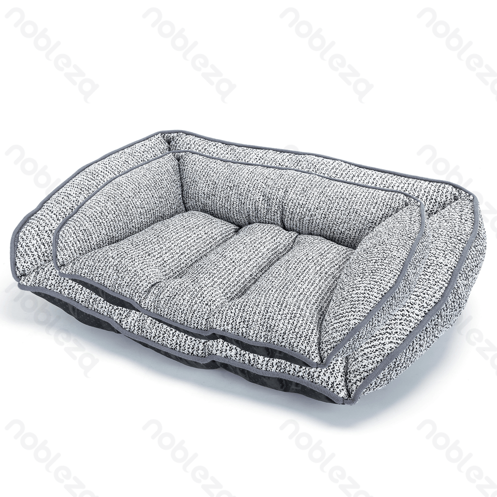 Aigostar Tweedelige set halfvierkant huisdierkussen effen kleur L55*B40*H18cm/L65*B50*H20cm