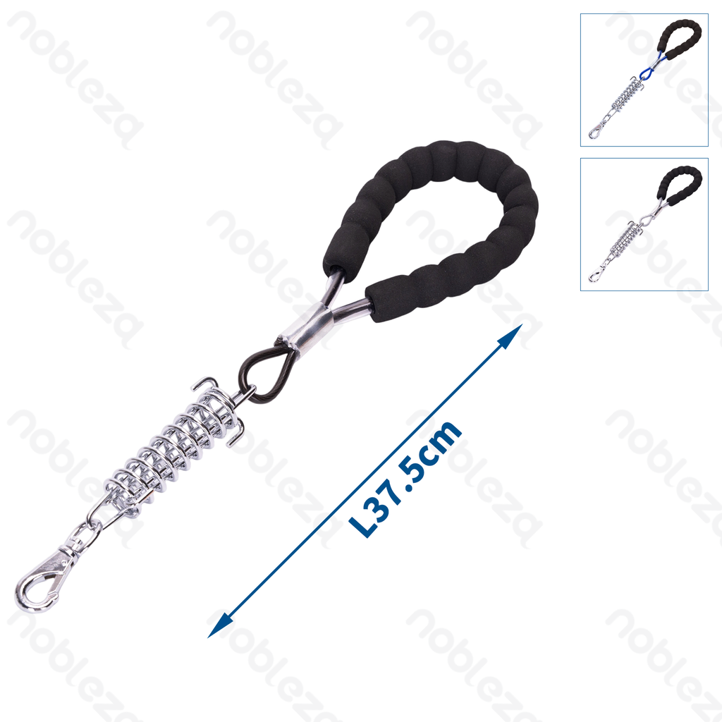 Aigostar Short foam handle leash with spring L37.5cm Blue Silver Black