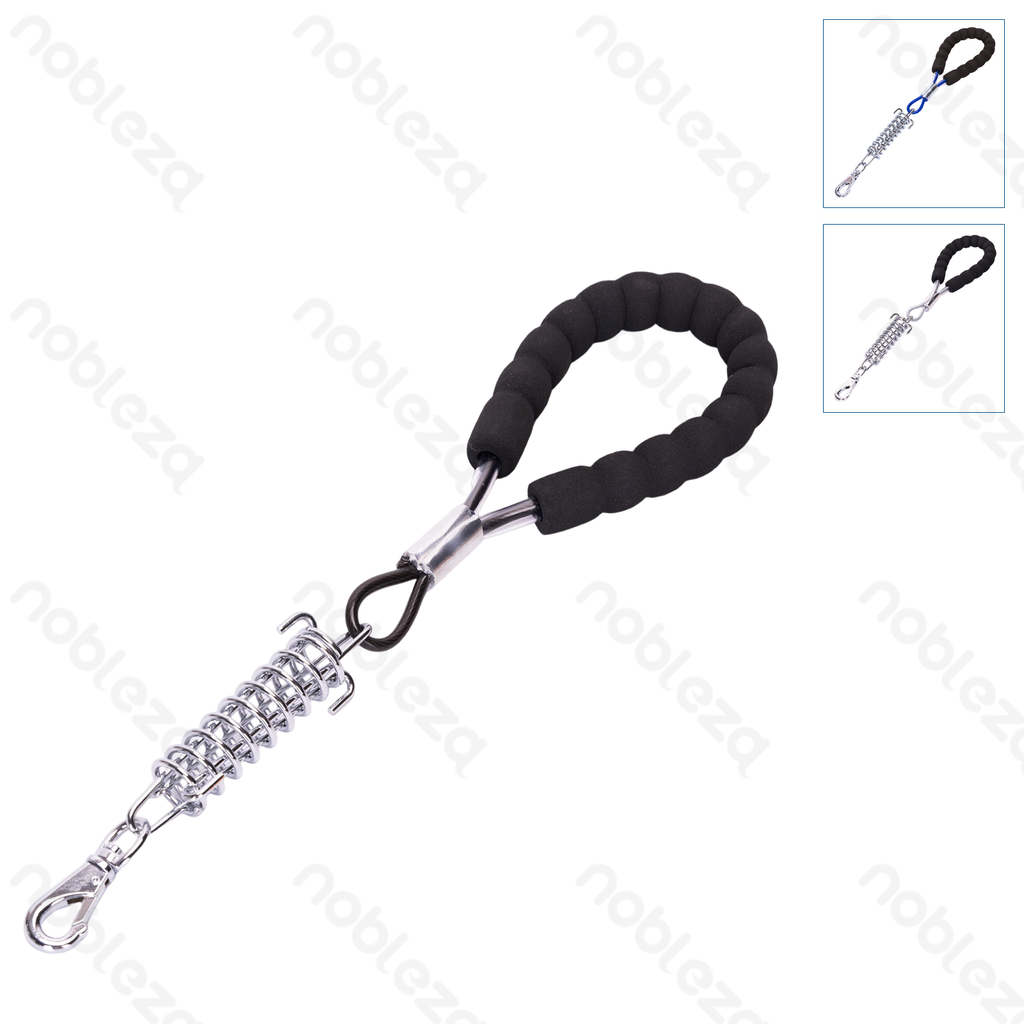 Aigostar Short foam handle leash with spring L37.5cm Blue Silver Black