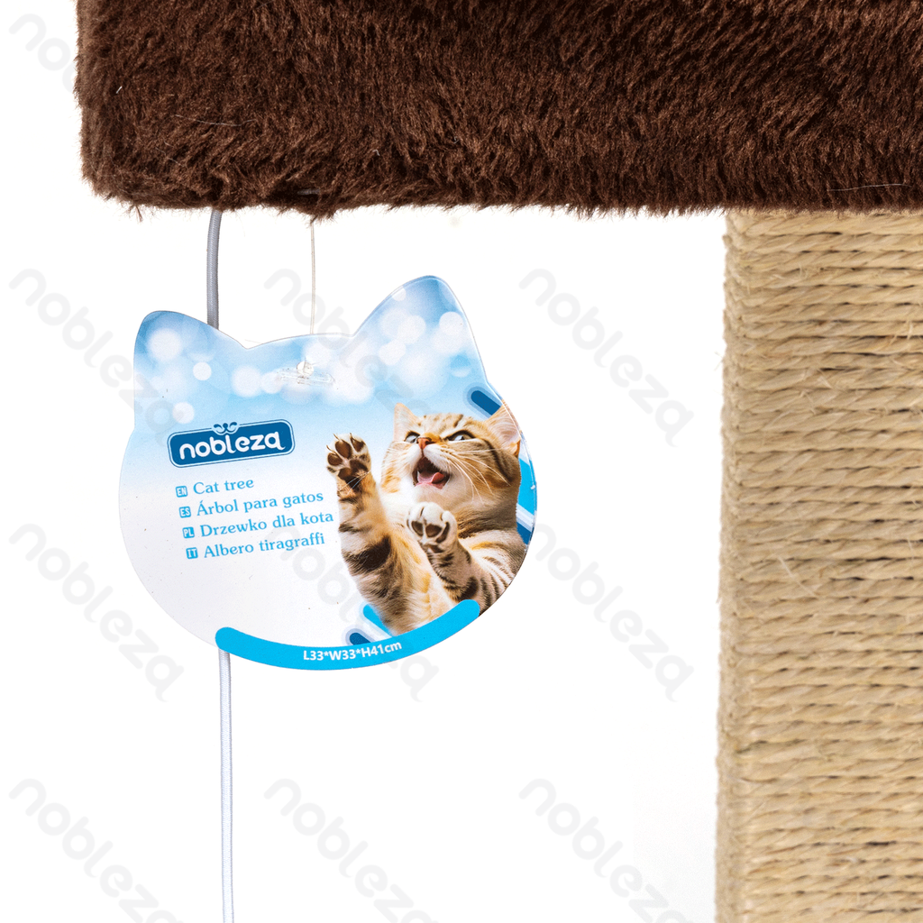 Aigostar Vierkante kattenboom met speelgoedmuis L33*B33*H41cm