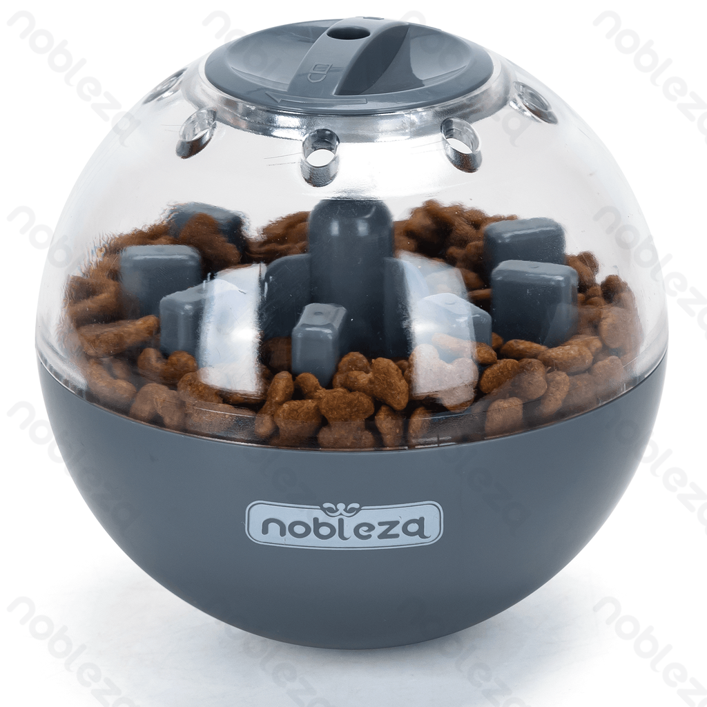 Aigostar Hondenspeelgoed educatief voedsellekkende bal φ11CM grijs