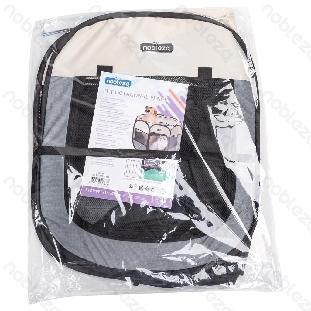 Aigostar Achthoekig hek voor huisdieren L121*W121*H60