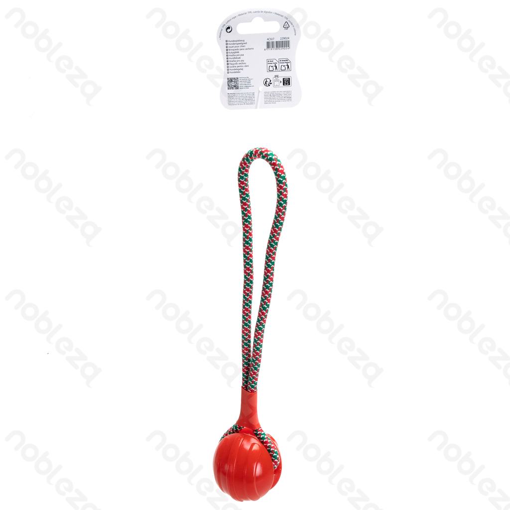 Aigostar TPR rope toy Rope ball L33*W7CM Red