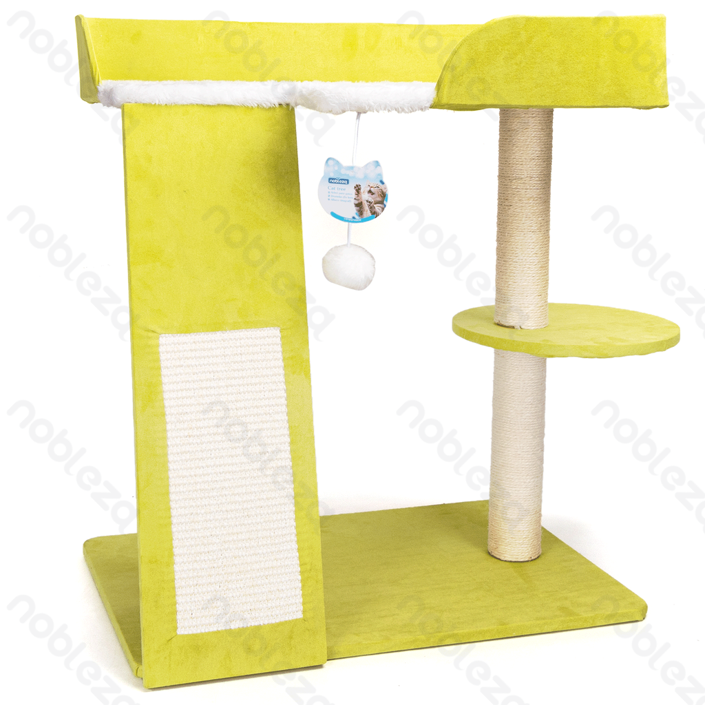 Aigostar Cat tree Three-layer suede L70*W42*H68cm Green