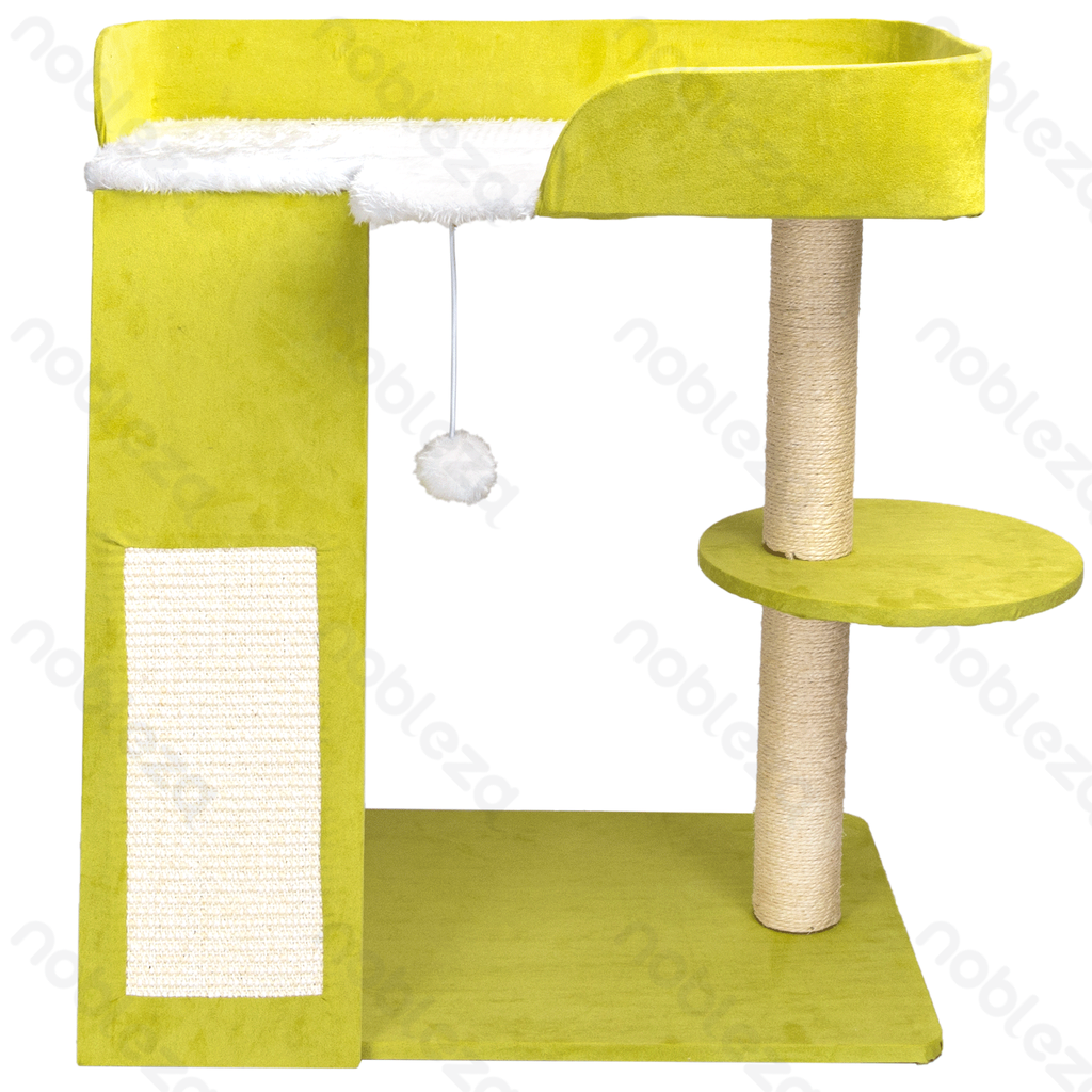 Aigostar Cat tree Three-layer suede L70*W42*H68cm Green
