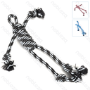 Aigostar Rope toys L38cm Blue&White Red&Black White&Grey White&Black