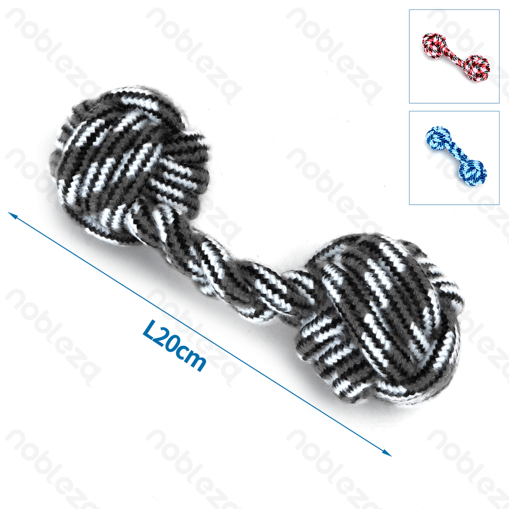 Aigostar Rope toys Double balls L20cm Blue&White Red&Black White&Grey White&Black