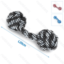 Aigostar Rope toys Double balls L20cm Blue&White Red&Black White&Grey White&Black