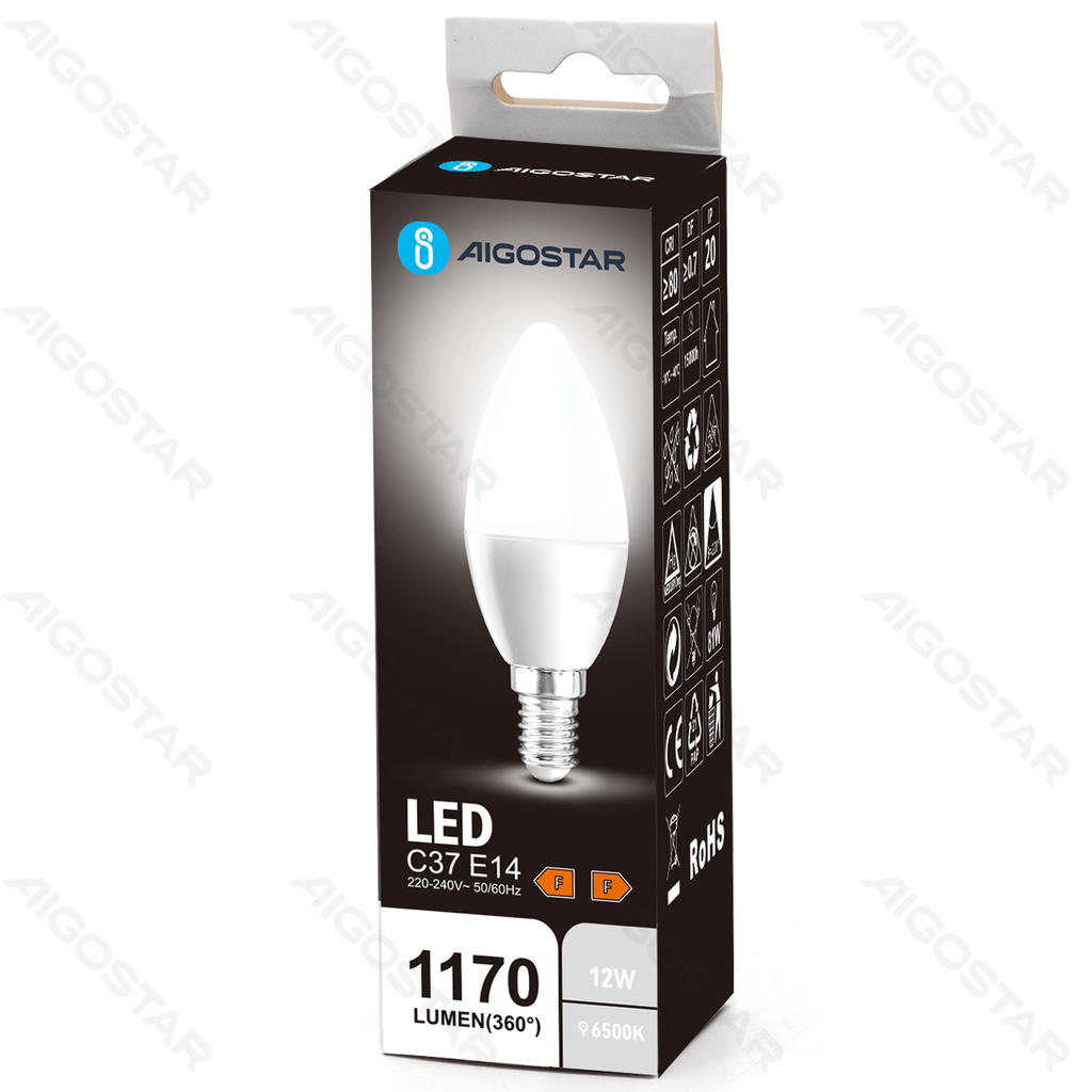 Aigostar LED lamp C37 E14 12W 6500K