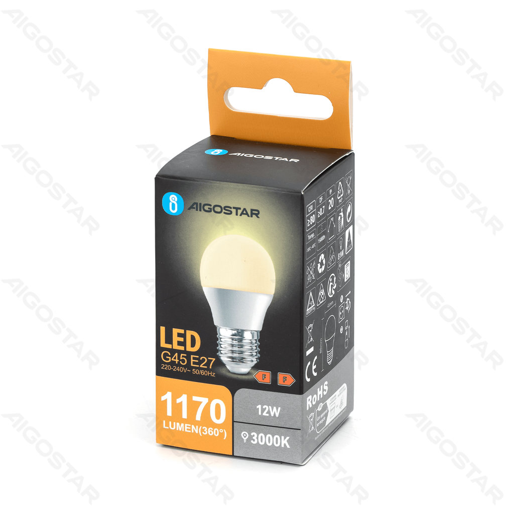 Aigostar LED lamp G45 12W 3000K 1170lm E27