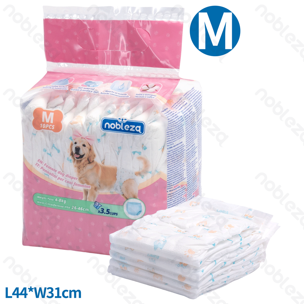 Aigostar Luiers voor teefjes M L44*B31CM 10 stk/witte zak