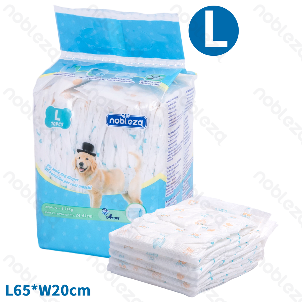 Aigostar Luiers voor reuen L L65*B20CM 10 stk/witte zak